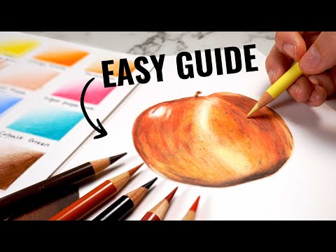 Видео: Как смешивать цветные карандаши Polychromos: пошаговое руководство