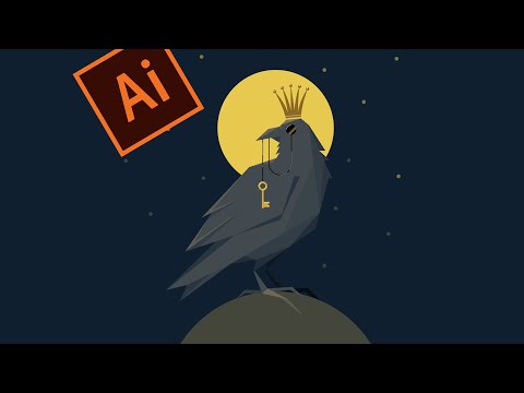 Видео: Как нарисовать стильного ворона в программе Adobe Illustrator. Начинающим и не только