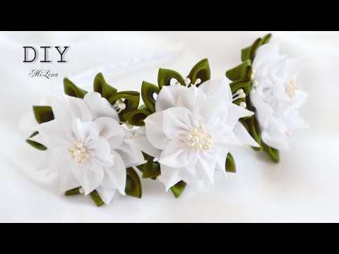Видео: ОБОДОК С ЦВЕТАМИ, МК / DIY Flower Headband / DIY Shiffon flowers