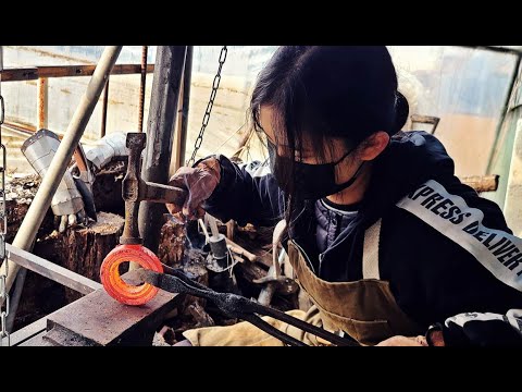 Видео: Изготовление ножа в японском стиле из подшипника.