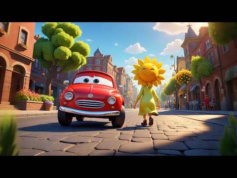 Видео: Врум-Врум в солнечный день | Стишок про машину для детей | Детские стишки и песенки