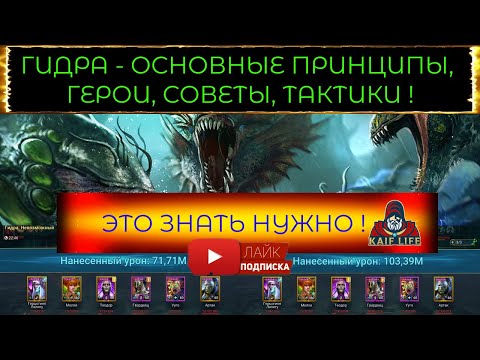 Видео: ГИДРА RAID - как бить, кем бить, тактики, советы, основные принципы и герои ! Рейд гидра за ключ !