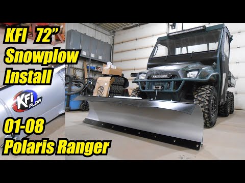 Видео: 04 Установка снегоочистителя Polaris Ranger 6x6 KFI 72"