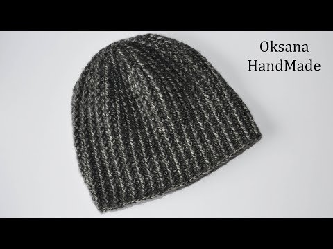 Видео: Мужская шапка крючком за один вечер. Men's hat crochet