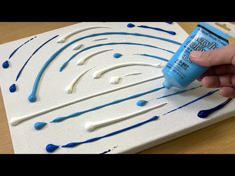 Видео: Как нарисовать оленя в голубом лесу / Техники рисования акрилом