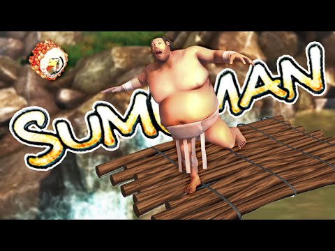 Видео: ТОЛСТЯК на ПЛОТУ! Безумно весёлая игра / Sumoman