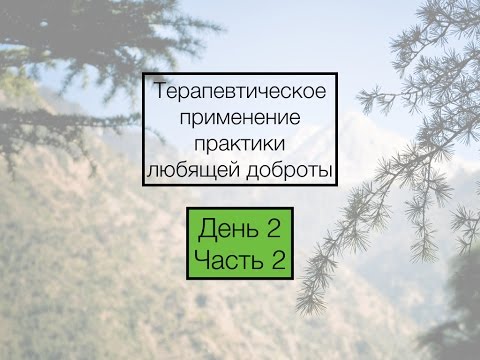 Видео: Терапевтическое применение практики любящей доброты (2-2)