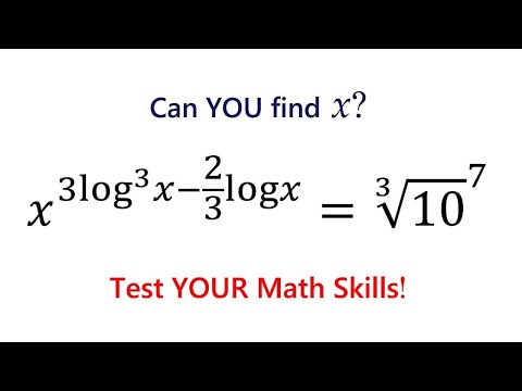 Видео: Большинство студентов не могут решить это логарифмическое уравнение. Сможете ли вы его решить?