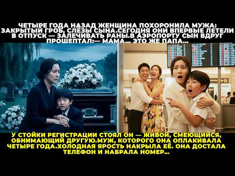 Видео: Похоронив мужа четыре года назад, женщина с сыном приехала в аэропорт и увидела его с другой…