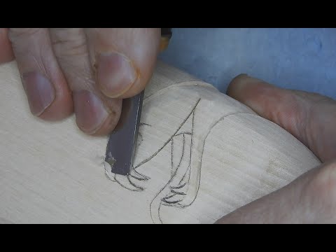 Видео: Топорище резное «Гадюка» #20 / A drawing on an Ax