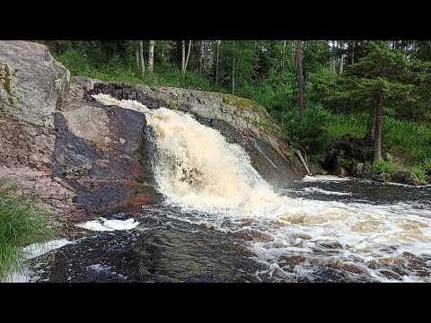 Видео: Путешествие на vw multivan. День 10. Водопады Карелии. Едем на Ладожское озеро.