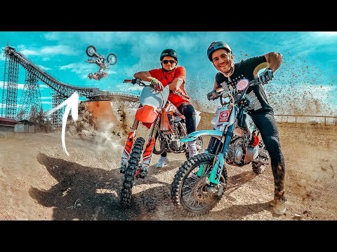 Видео: Первый день на МОТОЦИКЛЕ и сразу НА ТРАМПЛИН | FMX - это ВМХ с мотором?