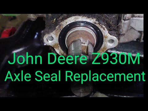 Видео: Замена сальника гидрооси John Deere Z930M.