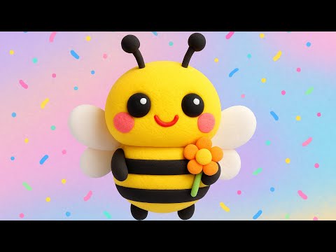 Видео: Лепим пчёлку из пластилина — Cute Bee DIY for Kids