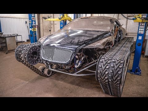 Видео: Bentley Ultratank. Кузов установлен на шасси.