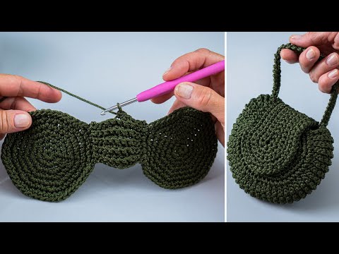 Видео: Простая сумка крючком для начинающих - пошаговое руководство!