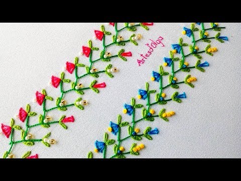 Видео: Ручная вышивка: Декоративные швы #7 | Artesd'Olga