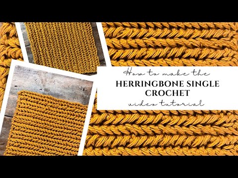 Видео: Учебник по вязанию столбиков «ёлочка» | Как вязать крючком