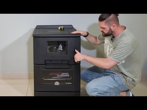 Видео: Отопительная печь из чугуна CALOREX 100