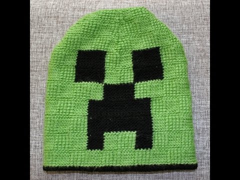 Видео: Шапка майнкрафт Crochet beanie ТУНИССКОЕ ВЯЗАНИЕ