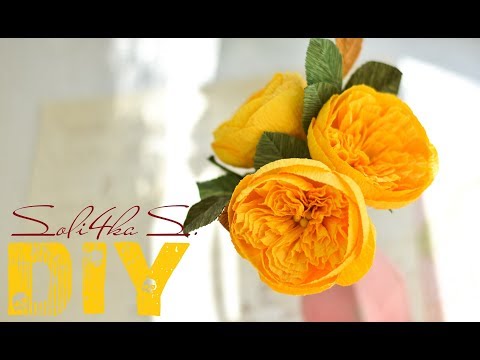 Видео: DIY soli4ka_s Англійська троянда легко і просто/ английская роза легко и просто/ crepe paper rose