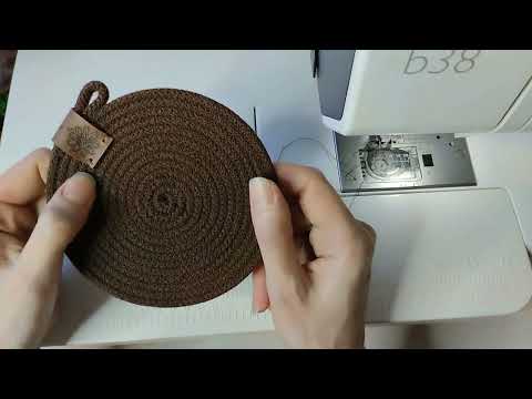 Видео: Салфетка из шнура в технике Зиг Заг