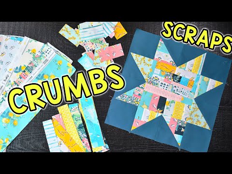 Видео: Crumble Star | Выкройка лоскутного одеяла Crumb | Выкройка лоскутного одеяла из лоскутков | Беспл...