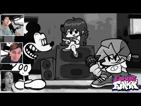 Видео: Реакция Летсплейщиков на Песню Крипипасты Микки Мауса в Friday Night Funkin