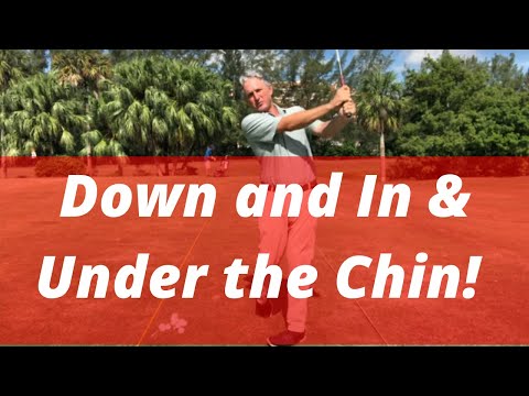 Видео: Вниз, внутрь и под подбородок! Как двигаются плечи при ударе в гольфе! Профессиональный гольфист ...