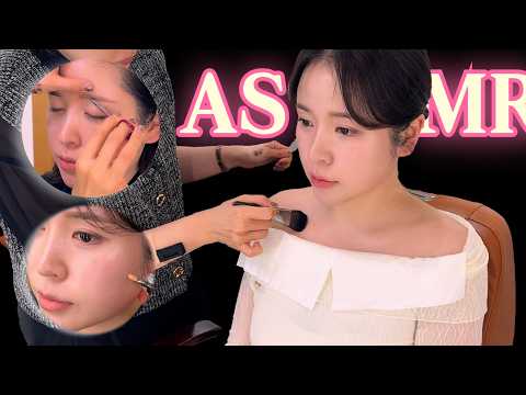 Видео: ASMR｜Я сделала свадебный макияж, который сейчас популярен в Корее! 👰‍♀️｜k-beauty｜Свадебный макияж