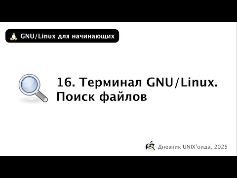 Видео: 16. ПОИСК ФАЙЛОВ • ТЕРМИНАЛ GNU/LINUX - GNU/LINUX ДЛЯ НАЧИНАЮЩИХ