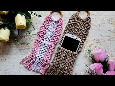 Видео: Macrame Mobile Holder Part 1 | Macrame Mobile Hanger | Macrame Wall Hanging | Макраме Панно