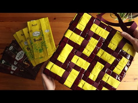 Видео: Классная схема плетения сумки из пластиковых отходов