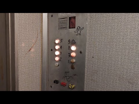 Видео: Загорайка! Лифт ЩЛЗ 1990-х годов. Подольск, Курчатова 21/15 [П-1]