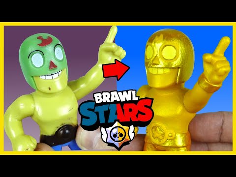 Видео: Brawl Stars. Раскрашиваем фигурки Бравлеров #6. Золотой Эль Примо из Бравл Старс.