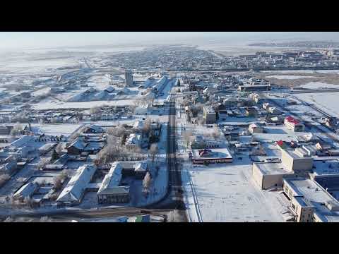 Видео: г. Карасук 23.12.2023г. Летим над улицей Октябрьской .