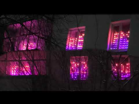 Видео: Адресная гирлянда с часами и погодой WS2812B на все окна с доработкой