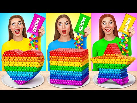 Видео: Геометрический Челлендж с Едой | Смешные Челленджи с Едой с Multi DO Smile