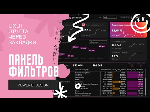 Видео: Закладки в Power BI. Всплывающая панель фильтров