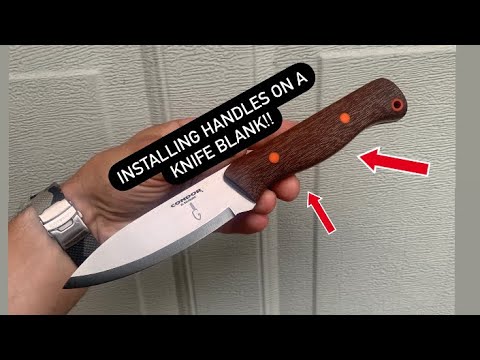Видео: Как установить рукоятки на нож!!