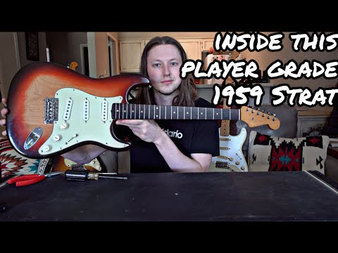 Видео: Внутри этой гитары Stratocaster 1959 года "Player Grade"