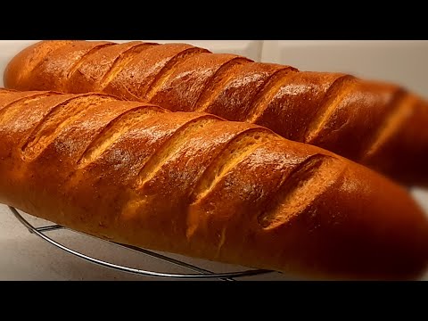 Видео: Воздушные батоны с цельнозерновой ржаной мукой ! Невесомый мякиш и долго нечерствеющая выпечка !