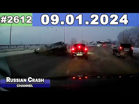 Видео: ДТП. Подборка на видеорегистратор за 09.01.2024 Январь 2024
