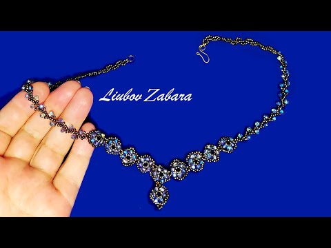 Видео: Шикарное колье из бисера. Chic beaded necklace