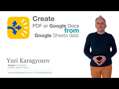 Видео: Как лесно да създадете PDF или Google Docs от данни в Google Sheets