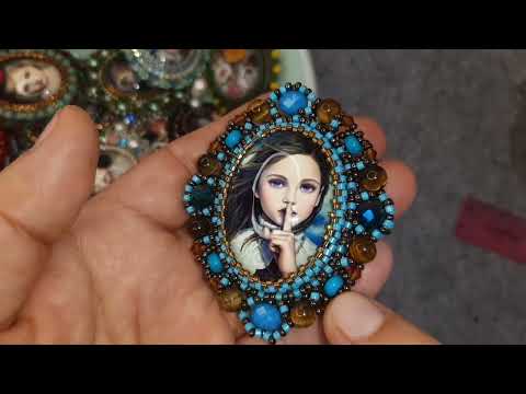 Видео: Распродажа/броши с стеклянным кабошоном девочки, 1 видео.
