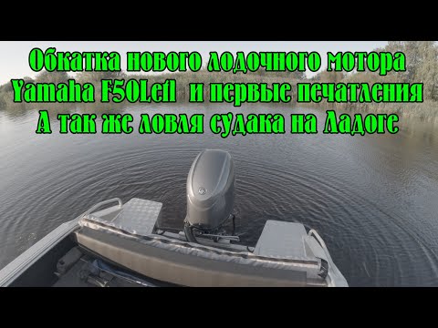 Видео: Обкатка нового лодочного мотора Yamaha F50Letl и первые впечатления. Так же ловля судака на Ладоге.