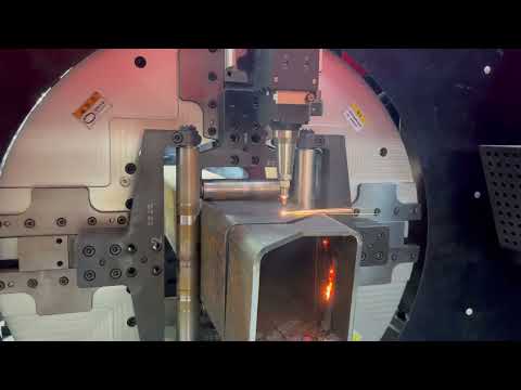 Видео: Лазерная резка профильной трубы | MAGMA RTS