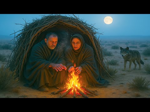 Видео: Выживание в самую холодную ночь в пустыне | Примитивная жизнь и готовка