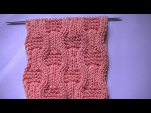 Видео: Вяжем узор для шапочки.Узор "Дорожки".